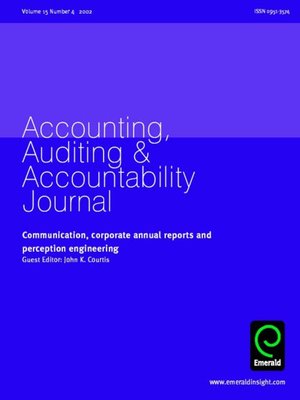 cover image of Accounting, Auditing & Accountability Journal, Volume 15, Issue 4